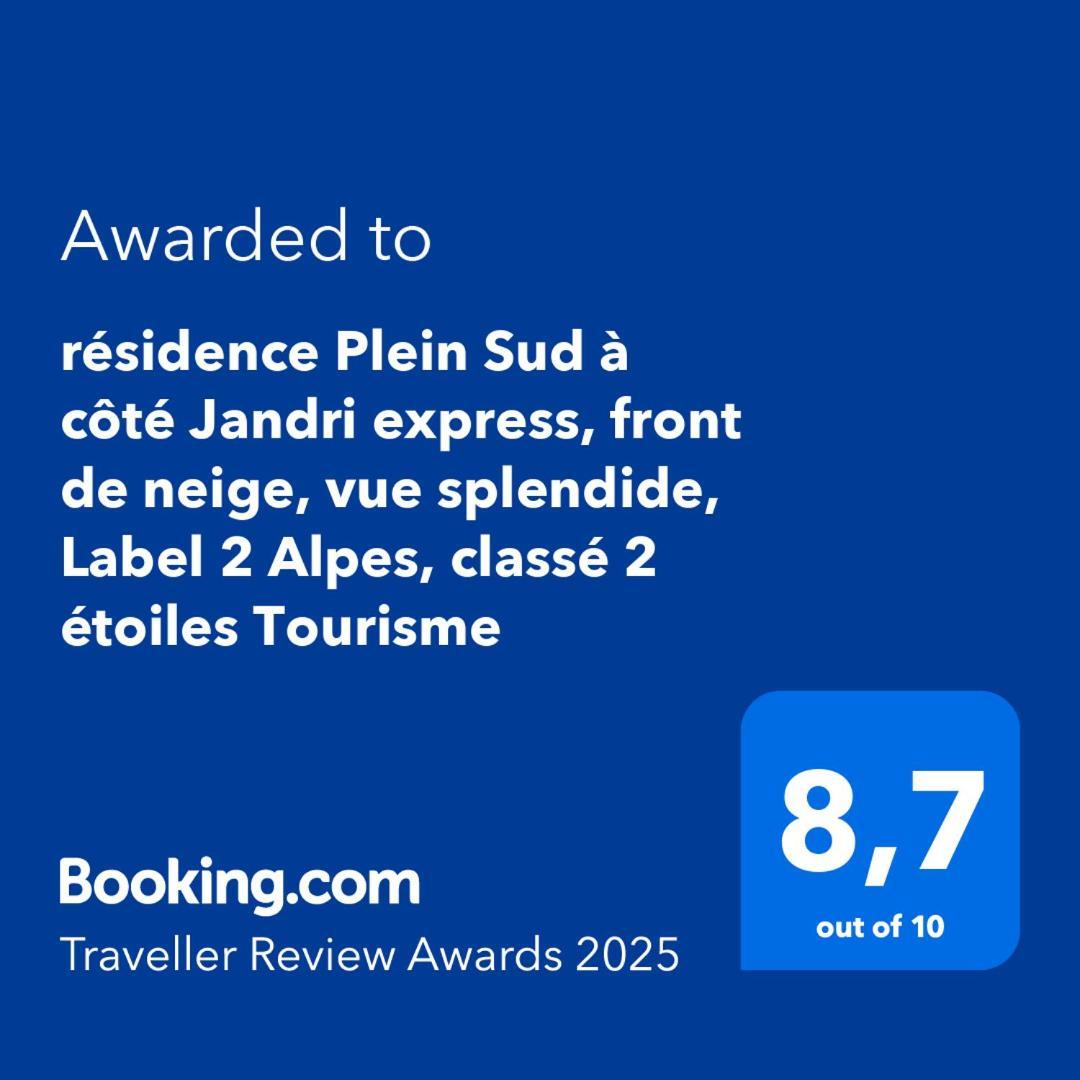 Residence Plein Sud A Cote Jandri Express, Front De Neige, Vue Splendide, Label 2 Alpes, Classe 2 Etoiles Tourisme Λε Ντεζ Αλπ Εξωτερικό φωτογραφία